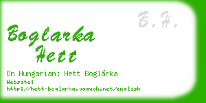 boglarka hett business card